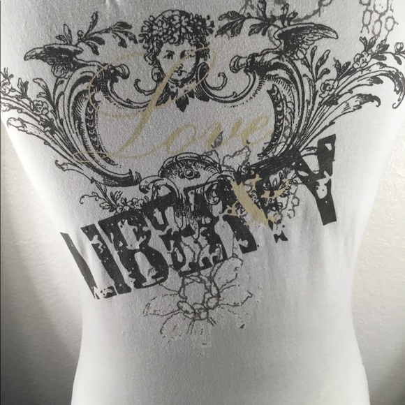 NWOT 4LNL Johnny Was Liberty Swarovski Tee Sz S - Picture 7 of 8